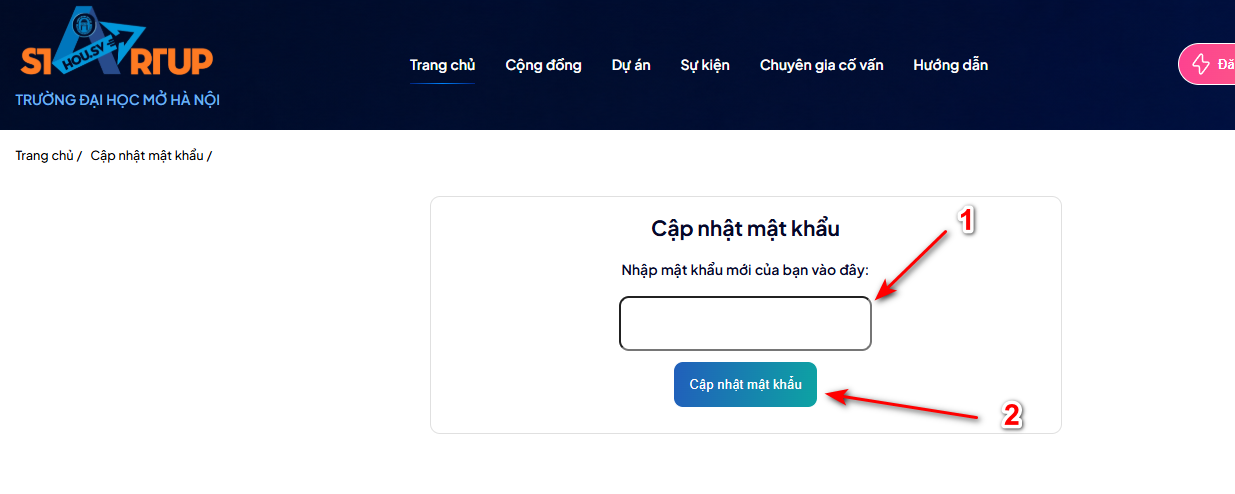 Các chuyên gia nhập mật khẩu và bấm 