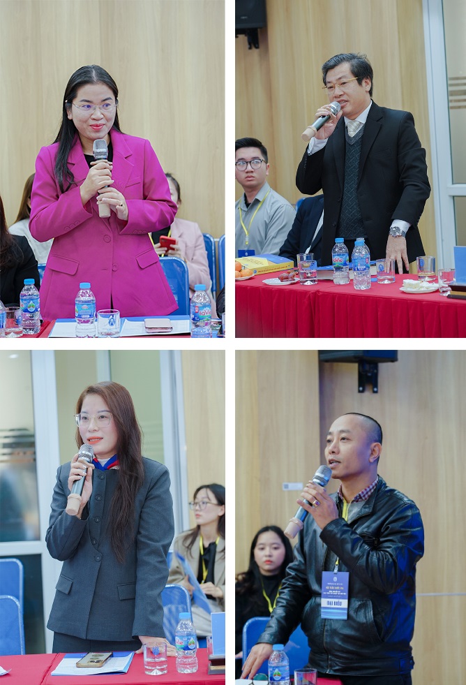 Hình ảnh các đại biểu phân tích, chia sẻ tại Hội thảo